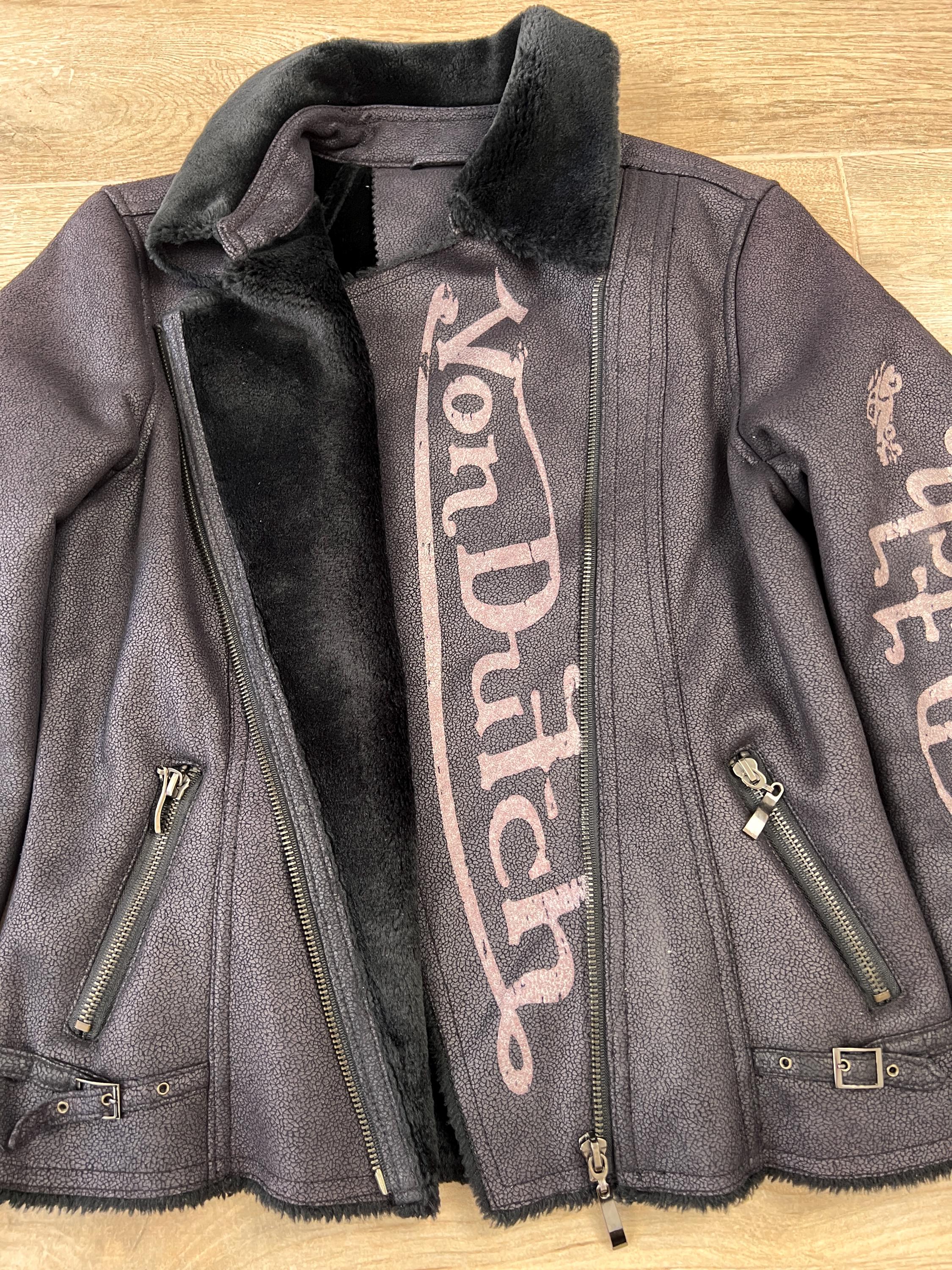 Vintage Von Dutch 00s Faux Fur Pinstripe Motorcycle Streetwear - Etsy