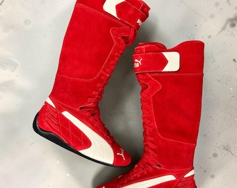 Puma Speedcat Boot Wns For All Time Red Knee High Womens EU 40 UK 6.5 US 9 New With Tags Y2K Gorpcore Motorsport Boot Deadstock