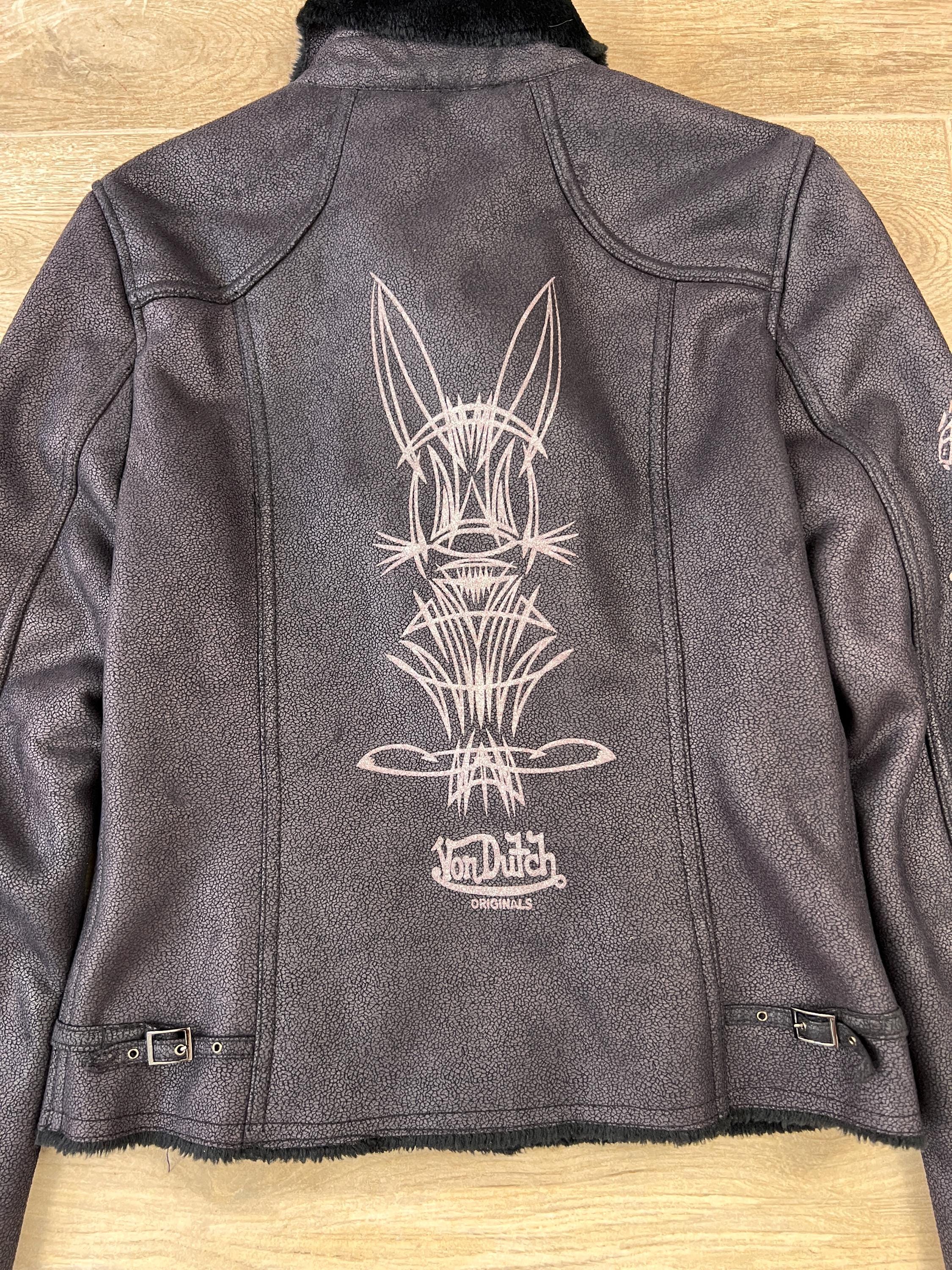 Vintage Von Dutch 00s Faux Fur Pinstripe Motorcycle Streetwear - Etsy