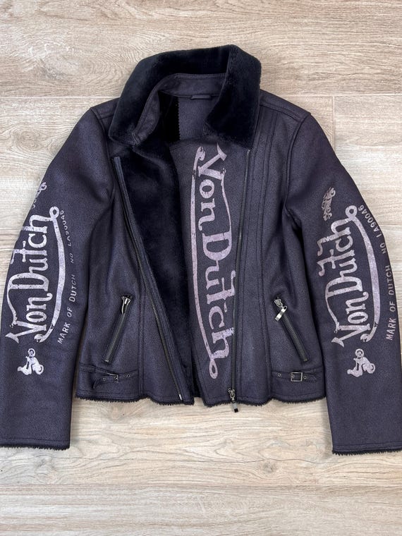 Vintage Von Dutch 00s Faux Fur Pinstripe Motorcycle Streetwear - Etsy