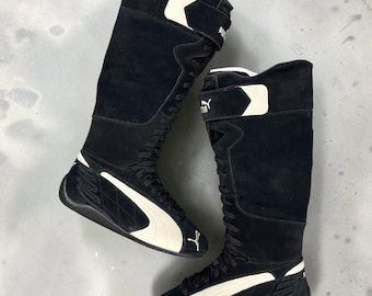 Puma Speedcat Boot Wns Black Frosted Ivory Knee High Womens EU 41 UK 7.5 US 10 New With Tags Y2K Gorpcore Motorsport Boot Deadstock