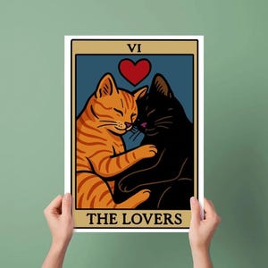 Die Liebenden Tarot Kunstdruck