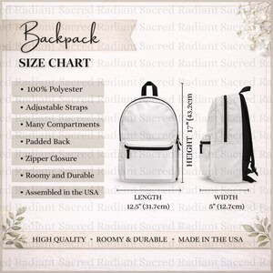 Backpack Mockup Size Guide Ready-to-Use Product Display Digital Download for Etsy & POD Sellers
