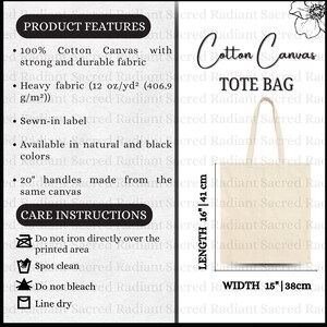 canvas bag care label inspection close-up