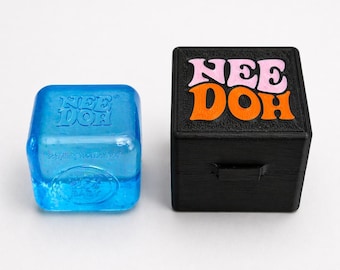 NeeDoh Nice Cube 58mm Storage Box – Fidget Toy Holder Case, Desk Organiser for Stress Toys