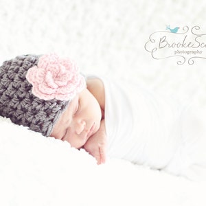 Baby Girl Hat / Crochet Baby Hat / Baby Girl Beanie / Newborn Girl Hat / Baby Shower Gift Girl / Crochet Newborn Hat / Infant Girl Hat