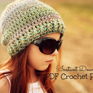 Crochet Hat Pattern / Ribbed Brim Hat Pattern / The Madison Beanie Pattern / Sizes Newborn to Preteen image 3