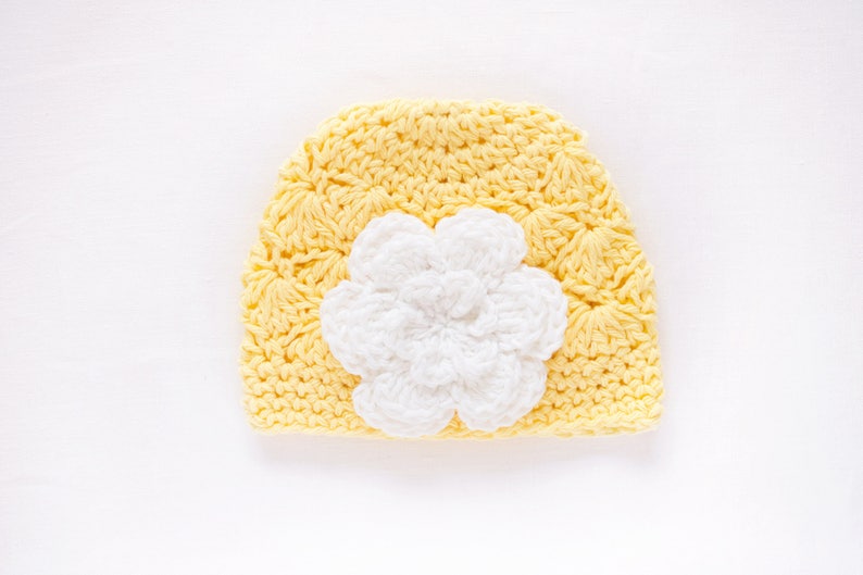 Crochet Baby Hat Newborn Girl Hat Yellow Hat Baby Beanie Hat Baby Shower Gift Girl Hats For Babies Newborn Beanie Girl