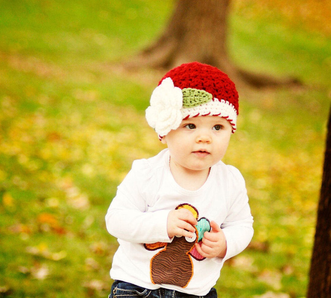 Girls Christmas Hat / Girls Winter Hat / Girls Beanie / Etsy