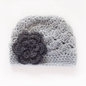 Girls Winter Hat / Crochet Girls Hat / Newborn Girl Hat / Baby Girl Hat / Girls Hat / Gifts For Girls / Crochet Baby Hat / Girls Beanie image 1