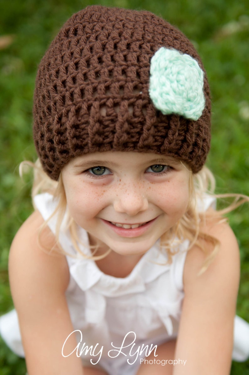 Crochet Hat Pattern / Ribbed Brim Hat Pattern / The Madison Beanie Pattern / Sizes Newborn to Preteen image 5