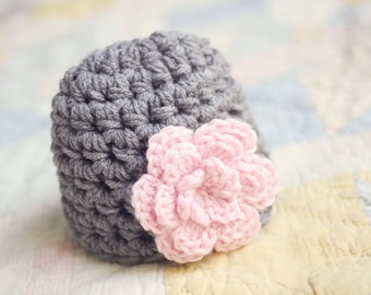 Newborn Girl Beanie / Crochet Baby Hat / Baby Shower Gift Girl / Baby Girl Hat / Hats For Babies / Infant Girl Hat / Newborn Girl Hat