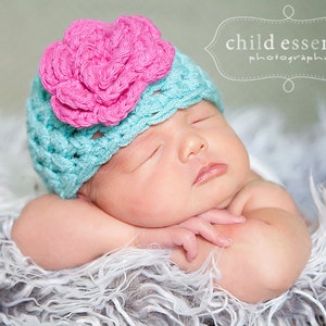 Crochet Baby Hat / Newborn Girl Hat / Baby Girl Hat / Newborn Beanie / Baby Shower Gift Girl / Crochet Newborn Hat / Baby Girl Beanie