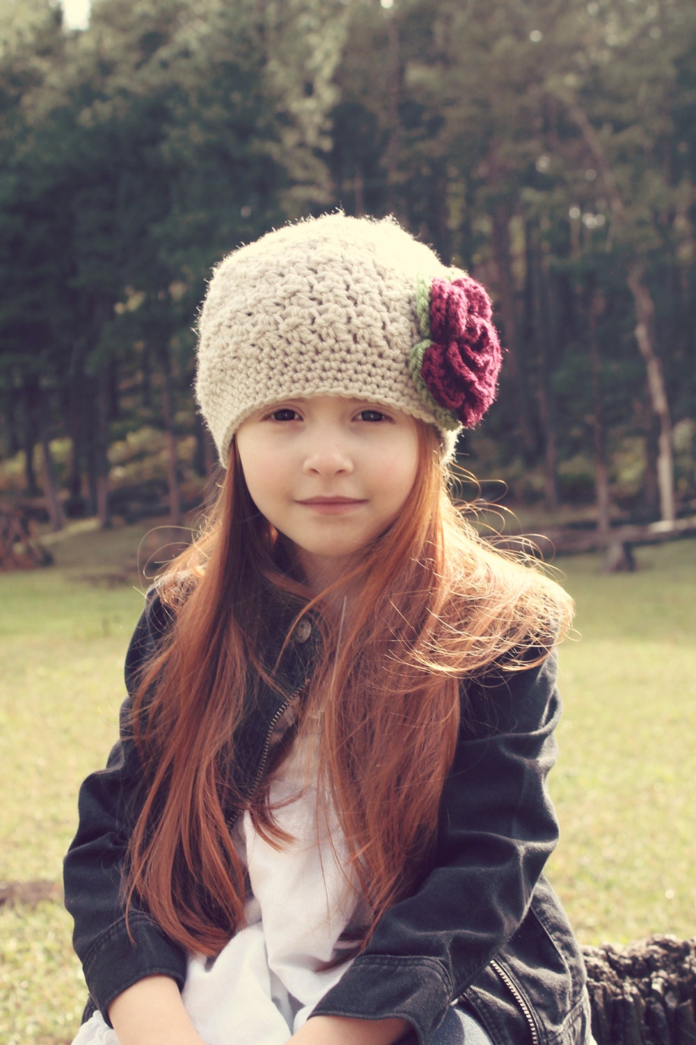 Girls Crochet Hat / Girls Winter Hat 