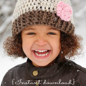 Crochet Hat Pattern / Ribbed Brim Hat Pattern / The Madison Beanie Pattern / Sizes Newborn to Preteen image 2