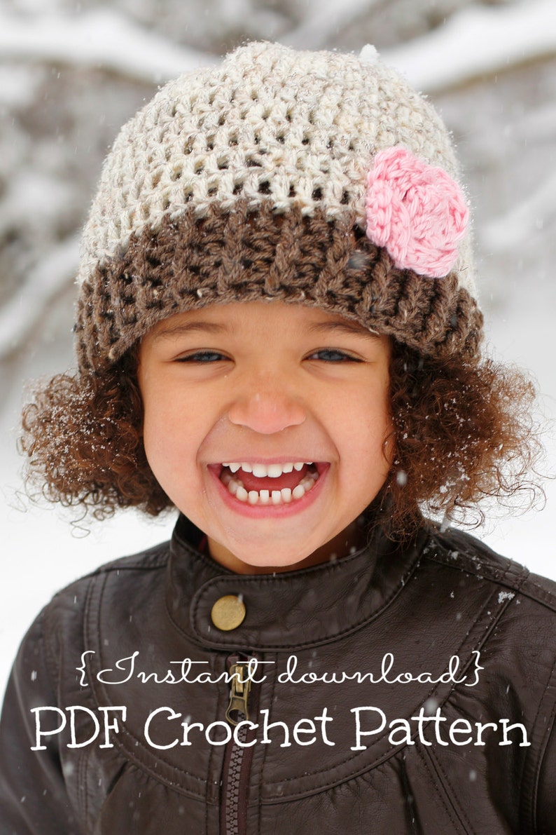 Crochet Hat Pattern / Ribbed Brim Hat Pattern / The Madison Beanie Pattern / Sizes Newborn to Preteen image 2