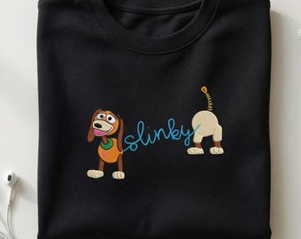 Chemise brodée moulante rétro Disney Toy Story, T-shirt Toy Story Slinky Dog Dash, Magic Kingdom, voyage en famille Disney, cadeau d'anniversaire