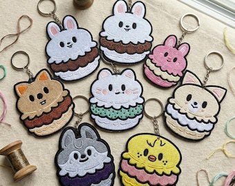 Stray Kids SKZOO Macaron Embroidered Keychain | Kpop Merch for Stay