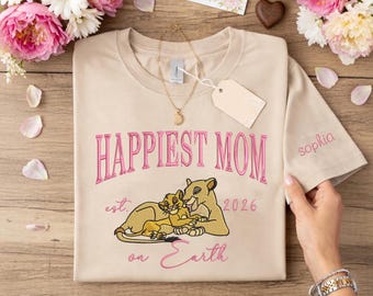 Lion King Mom Embroidered Shirt: Nala Simba Custom Est Year Name Sleeve