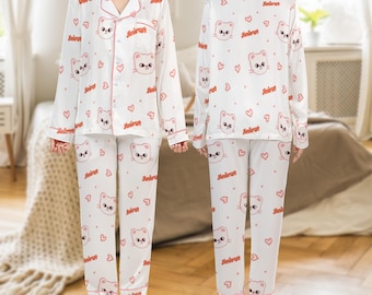Ensemble pyjama en satin Straykids Jiniret, cadeau pour elle