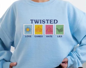 Twisted Series Embroidered Sweatshirt, Ana Huang, Bookish Sweatshirt, Gift for Book Lovers, Bookish Gift, Twisted Fan Gift