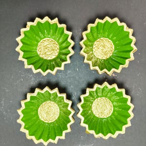 Handmade clay diyas for diwali set of 4 | Terracotta oil lamp | Indian candle puja diya | diwali decoration | wick lamp | Fastive Gifting