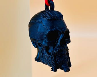 Ambientador para coche con forma de calavera vikinga / Difusor colgante impreso en 3D (pastilla aromática incluida)