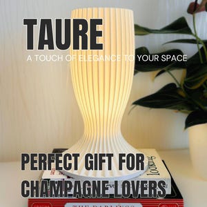 Lampada "TAURE" – moderna lampada da comodino stampata in 3D con luce calda