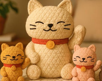 かぎ針編みパターン：招き猫あみぐるみPDFパターン - Etsy 日本