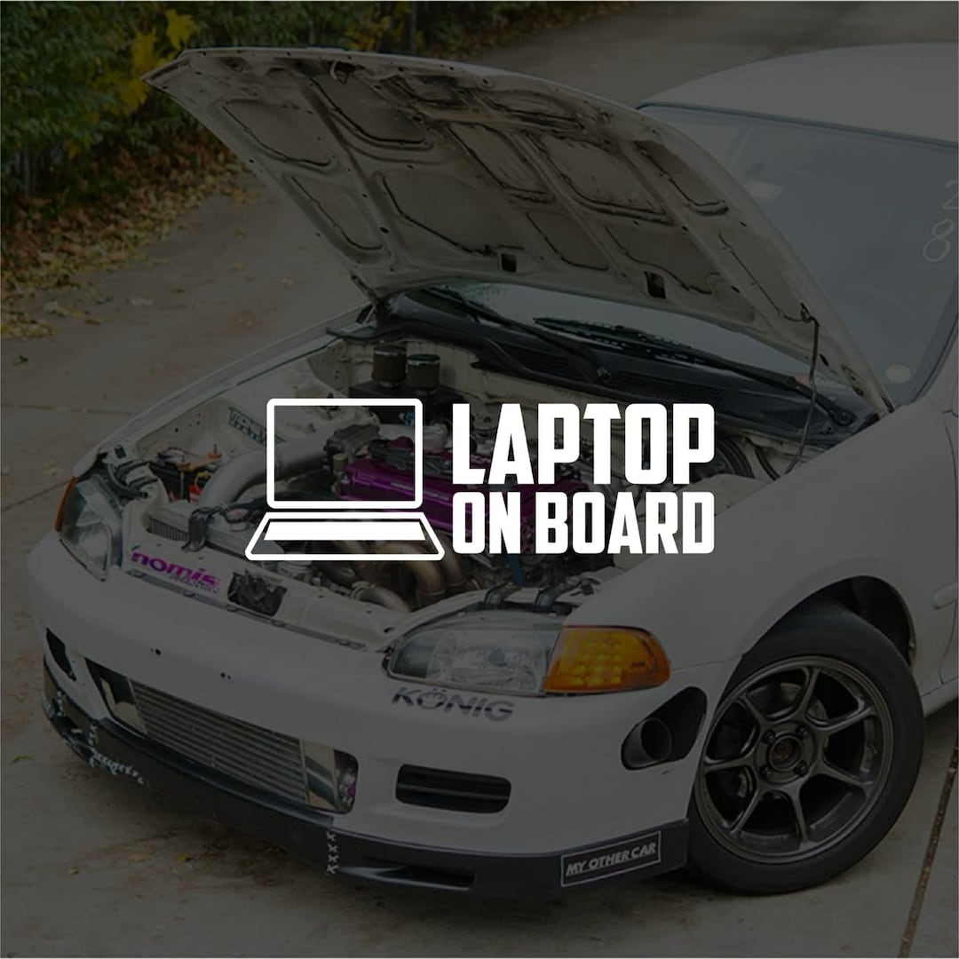 Laptop on Board Vinyl Sticker JDM Boosted - Etsy