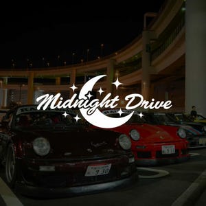 Midnight Drive Vinyl JDM sticker decal