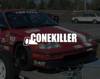 Cone Killer vinyl Sticker autocross decal auto x
