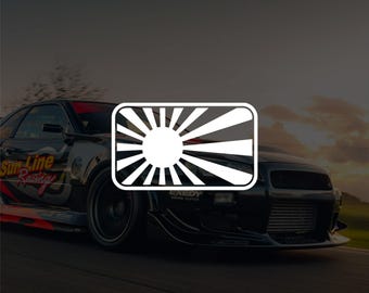 Rising Sun decal vinyl sticker JDM Japan