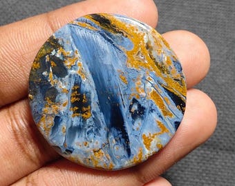 Cabujón de pietersita de Namibia: Piedra de tormenta azul iridiscente, cristal curativo
