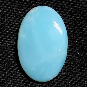Blue Peruvian Opal Cabochon: 26 Carat Oval Gemstone (30x20x5 mm) MG-731