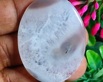 Natural Solar Quartz Slice Cabochon - Loose Gemstone, 70 Carat