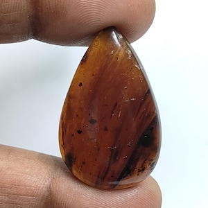 Bernstein Cabochon | Top-Qualität Bernstein lose Edelstein | Natürlicher Birnenform Bernstein für Schmuck, Anhänger Großhandelspreis | 16 Jh. MG-291