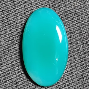 Oval Green Chalcedony Gemstone: 48 ct Natural Loose Stone