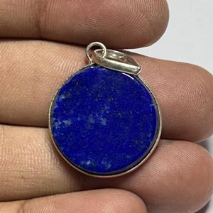 Handmade Lapis Lazuli Sterling Silver Pendant - 35 Carat