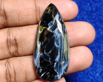 Piedra de pietersita / Cabujón de pietersita muy raro - Gema suelta / Forma ovalada para la fabricación de joyas / 51 quilates.
