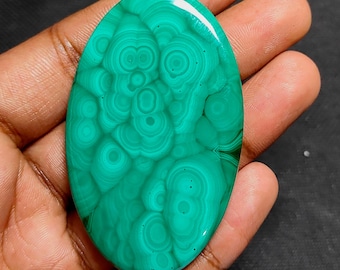 Cabujón suelto de crisocola y malaquita natural / Forma ovalada y gran tamaño, piedra de 217 quilates, MG-656