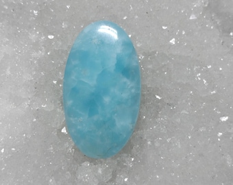 Blue Hemimorphite Cabochon: 31 Carats, Oval Loose Gemstone For Jewelry MG-1726