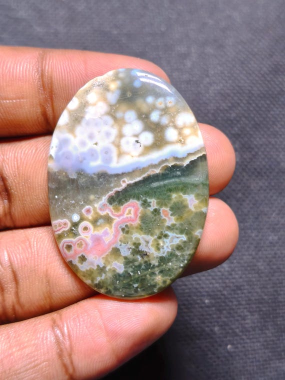 Natural Ocean Jasper Cabochon Loose Gemstone For Jewelry Gift Stone CLG MG-73