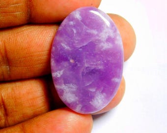 Natural Purple Lepidolite Cabochon: Handmade Mica Loose Gemstone For Jewelry Stone 37 Cts MG-383