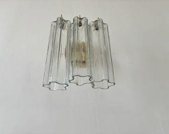Murano Glass Wall Sconce Set: Vintage Style Brass Lighting
