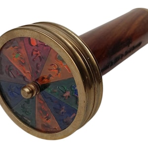 Wooden  Kaleidoscope Handcrafted, Brass Kaleidoscope, Collectible Kaleidoscope Gift, Beautiful Present, Toy Kaleidoscope for Adults & Kids