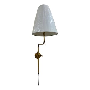 1950&#39;s wall sconce  Plug in The Willow Wall Lamp Solid Brass Classic Wall Sconce