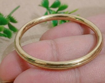 Thick Brass Bangle, Round Brass Handmade Bracelet, Dinty Bangle, Gifts for Husband, Cuff Statement Bangle, Gifts for Her