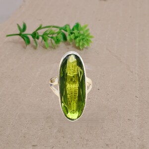 Peridot stone Ring, Beautiful Ring, Handmade Ring, 925 Sterling Silver Ring, Woman Jewellery Ring, Christmas Gifts Ring, Birthday Gifts