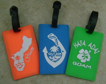 Guam Nautical Island Logo Design Travel Luggage Bag Tag Jewelry - CHOOSE YOUR Tag